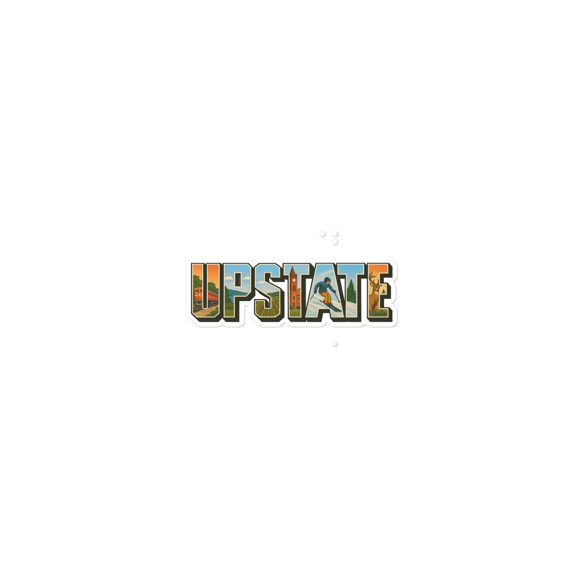 Upstate Bubble - free stickers - FLX Tee Co