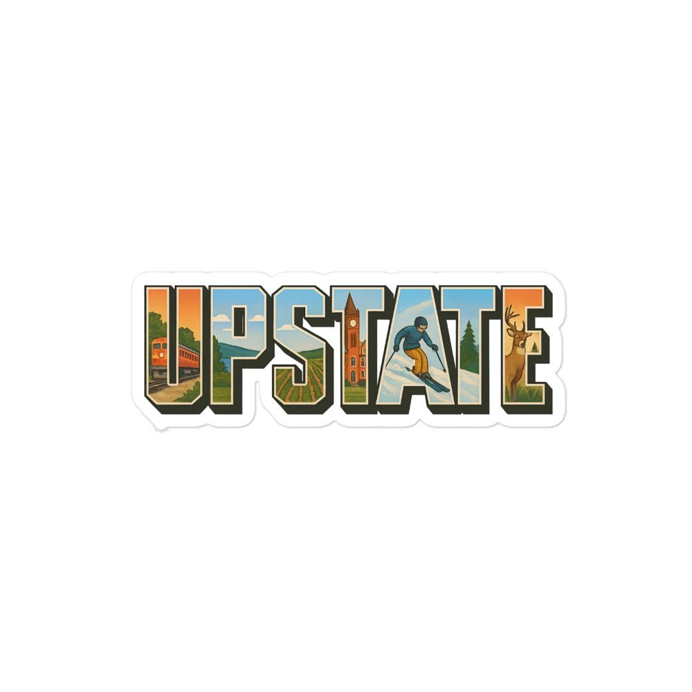 Upstate Bubble - free stickers - FLX Tee Co