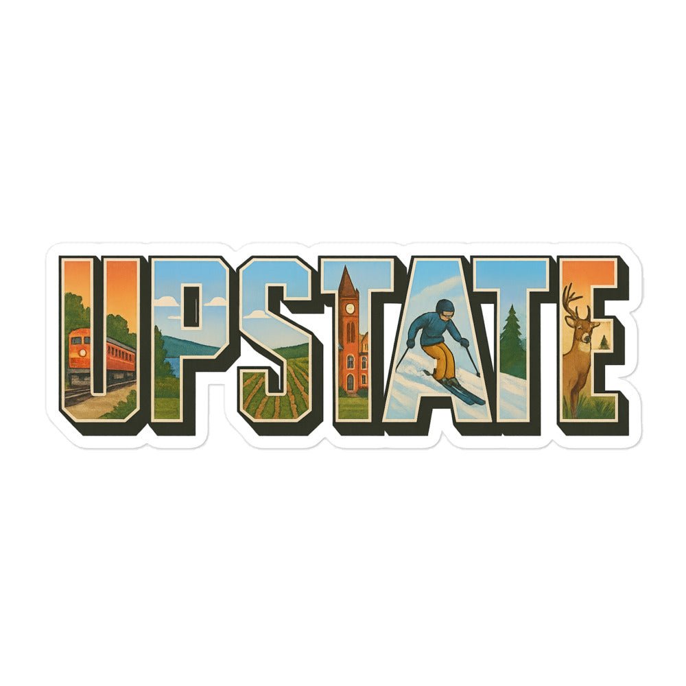Upstate Bubble - free stickers - FLX Tee Co